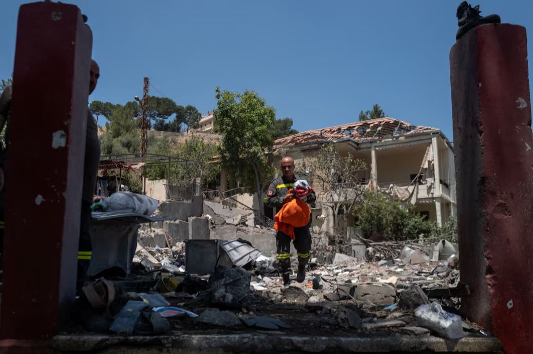 First responders in Lebanon salvage memories from debris